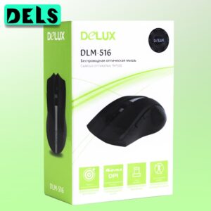 Delux DLM-516OGB Мышь беспроводная черная