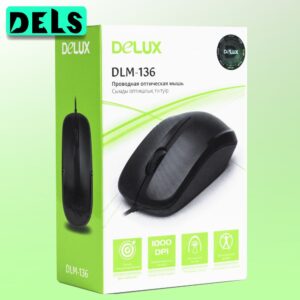 Delux DLM-136OUB Мышь проводная чёрная